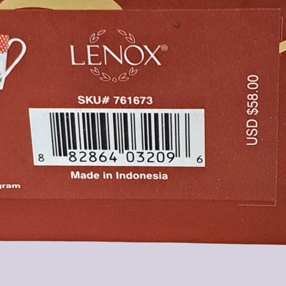 Lenox Merry and Bright Christmas Ornament Mug Cup Boxed Set of 4 - Picture 4 of 8